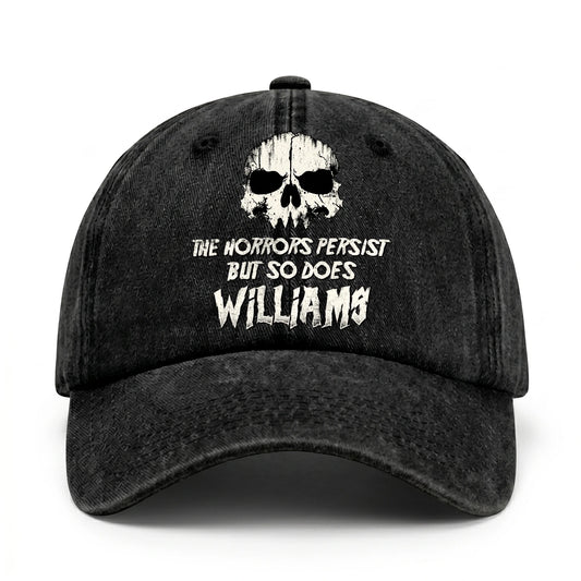 The Horrors Persist But So Does Your Name Cool Skull Washed Cap WILLIAMS 13K1 C134PF