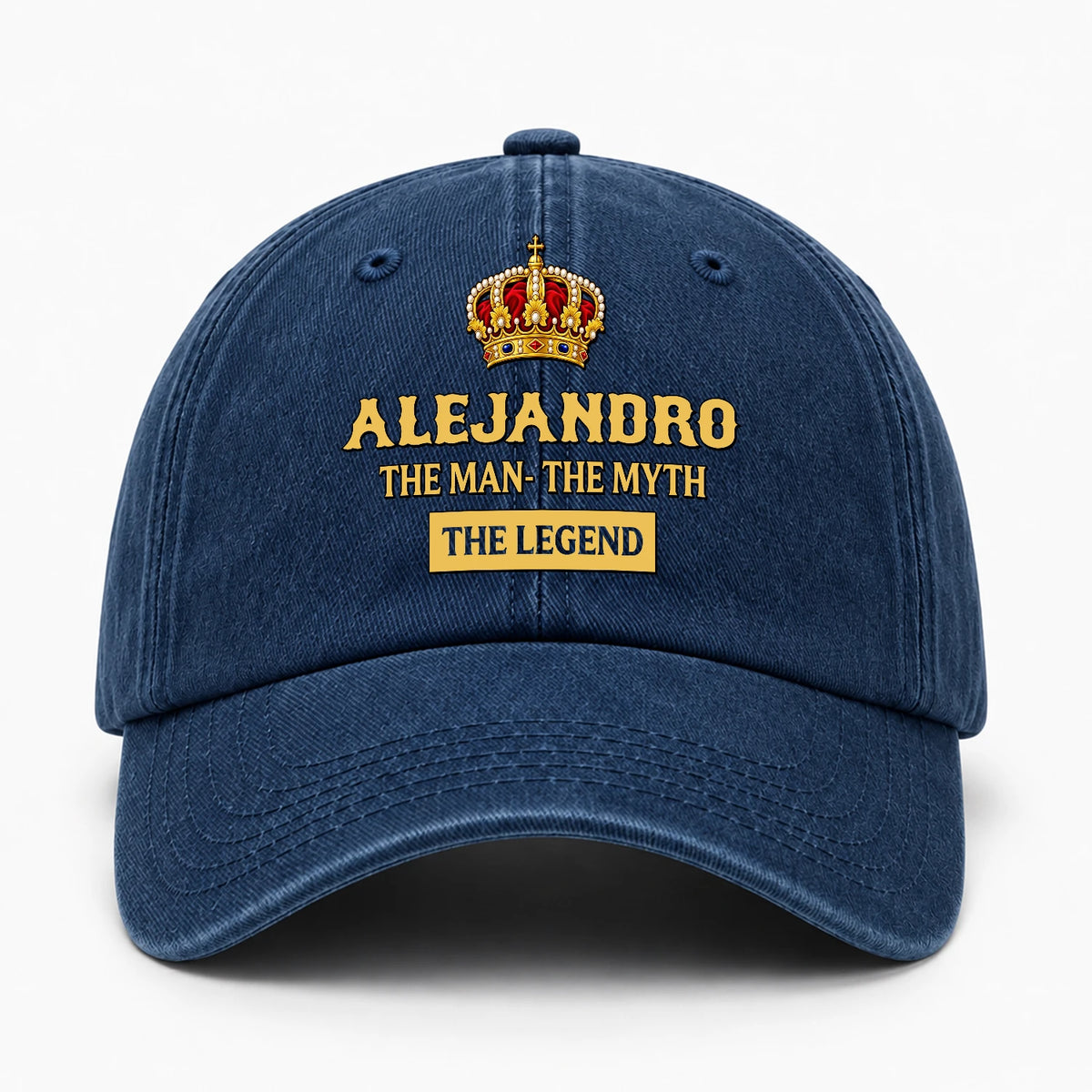The Man The Myth The Legend King Crown Washed Cap ALEJANDRO 13K1 C146PF
