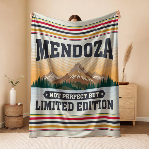 Not Perfect But Limited Edition Vintage Mountain Fleece Blanket MENDOZA 13K1 BK45
