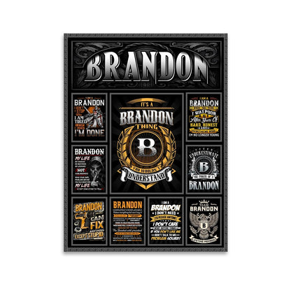 BRANDON Personalized Sponge Floor Mat – Custom Printed Home Decor 13K1-AR2
