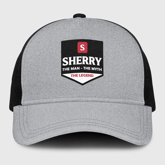 The Man The Myth The Legend Gray Mesh Cap SHERRY 13K1 C189PF