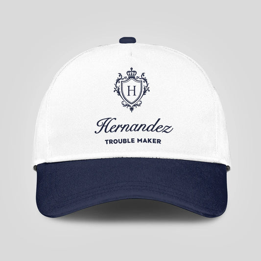 Trouble Maker Funny Blue And White Cap HERNANDEZ 13K1 C152PF