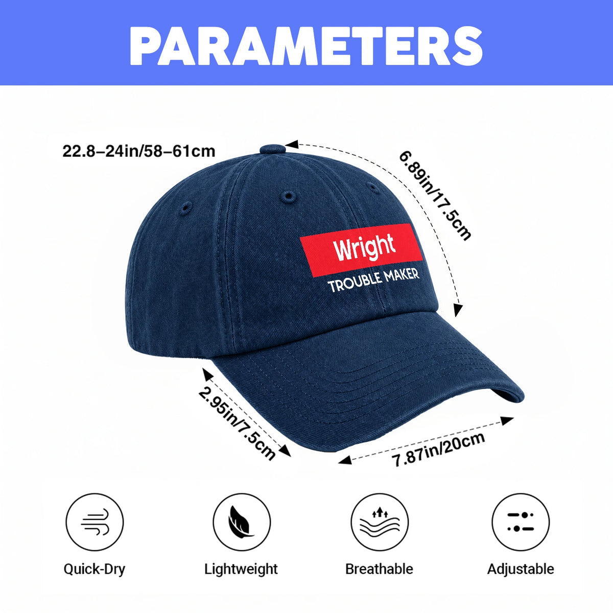 Trouble Maker Red Logo Washed Cap WRIGHT 13K1 C140PF