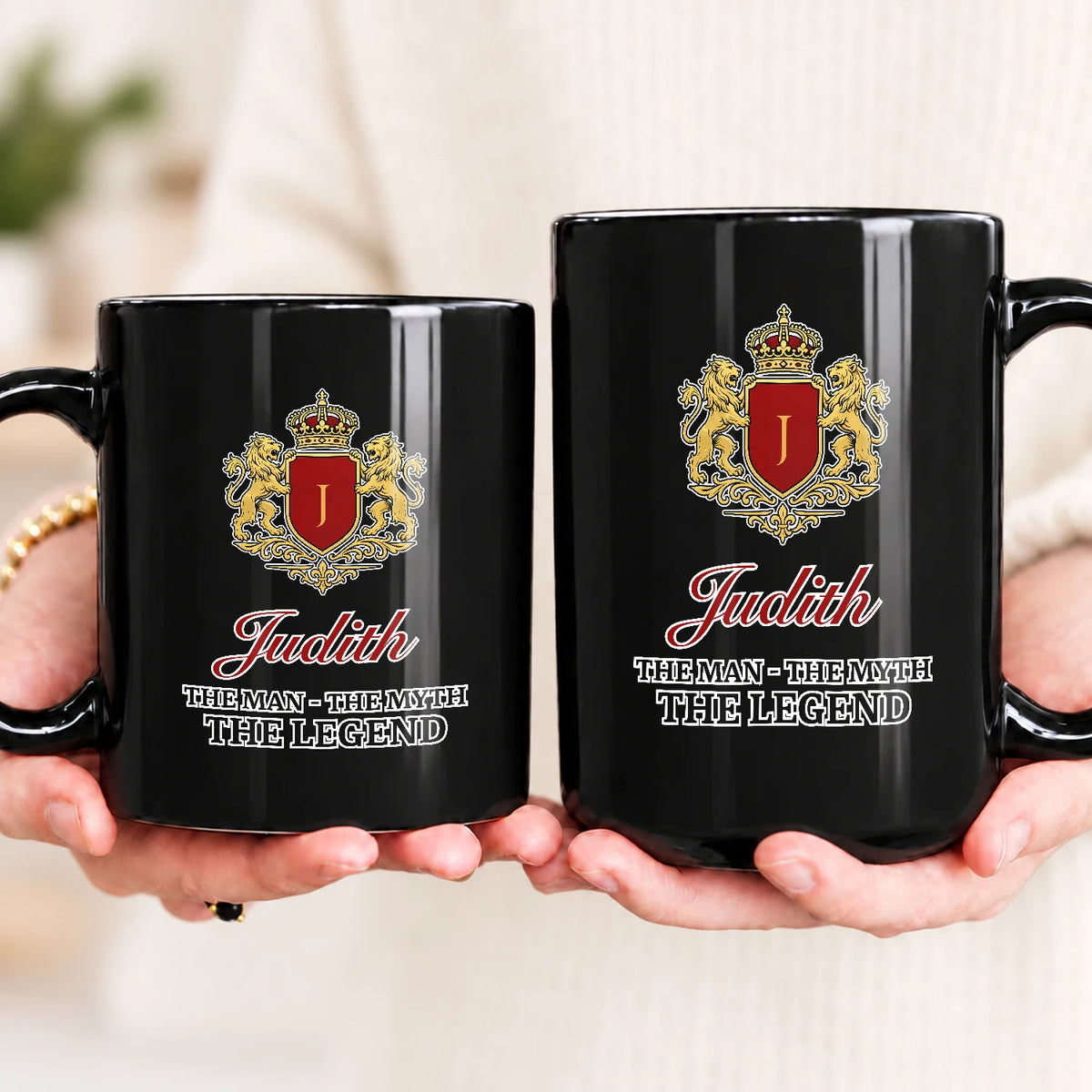 The Man The Myth The Legend Gold Royal Logo Mug JUDITH 13K1 MG03