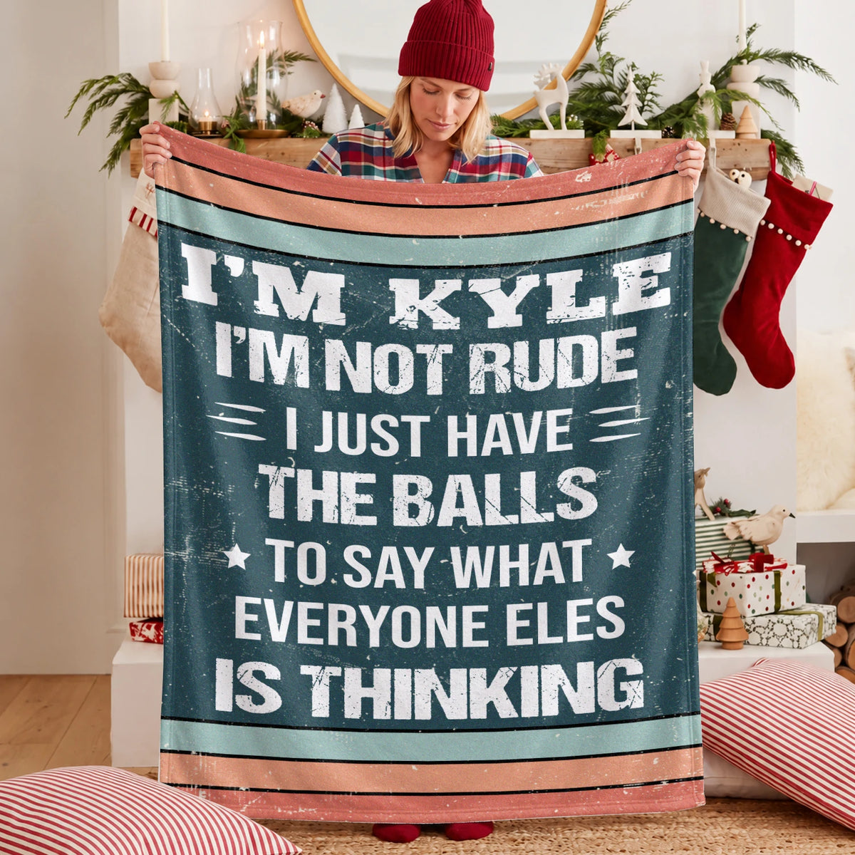 I'm Name Not Rude Just Have the Balls Fleece Blanket KYLE 13K1 BK65