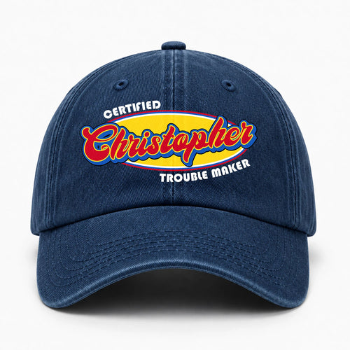 Certified Your Name Trouble Maker Washed Cap CHRISTOPHER 13K1 C73PF