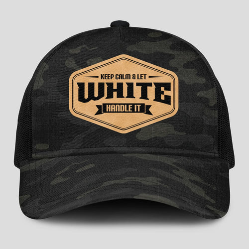 Keep Calm & Let Your Name Handle It Dark Camo Mesh Cap WHITE 13K1 C195PF