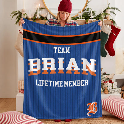 Team Your Name Lifetime Member Basketball Fleece Blanket BRIAN 13K1 BK47