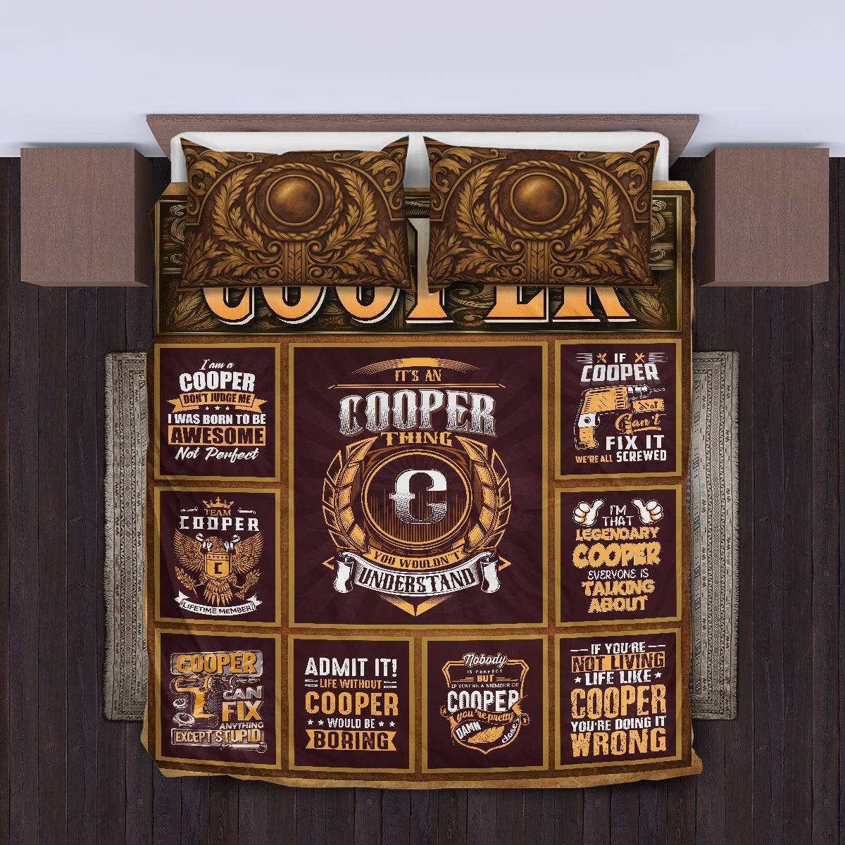 COOPER Limited Edition Personalized Bedding Set 13K1-BS3
