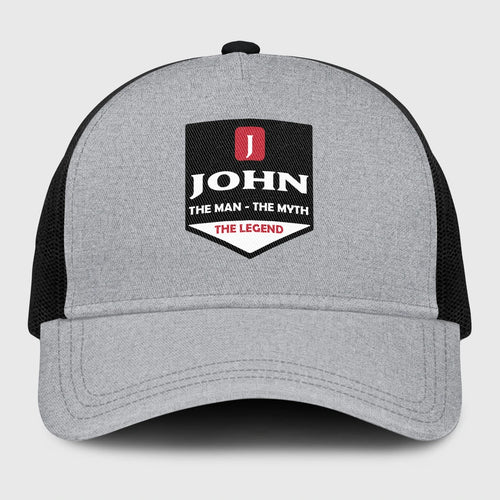 The Man The Myth The Legend Gray Mesh Cap JOHN 13K1 C189PF