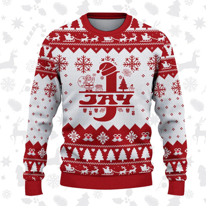 JAY Personalized Christmas Pajama Set - Holiday Gift Outfit 13K1-CR2