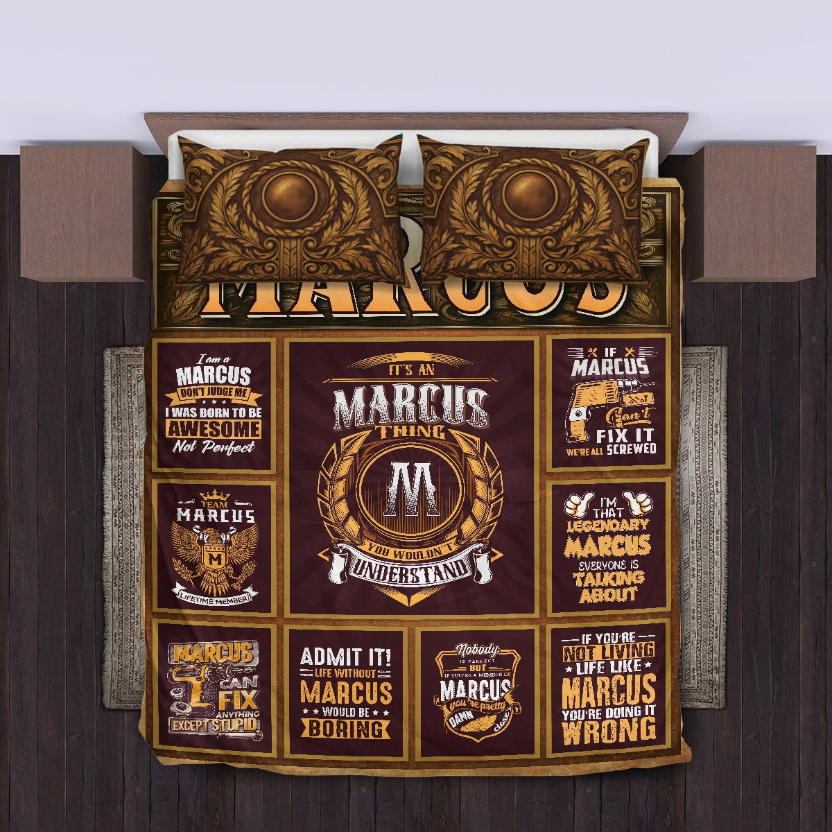 MARCUS Limited Edition Personalized Bedding Set 13K1-BS3