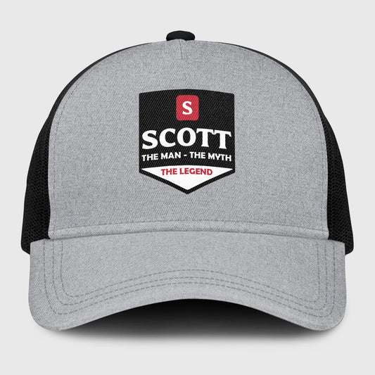 The Man The Myth The Legend Gray Mesh Cap SCOTT 13K1 C189PF
