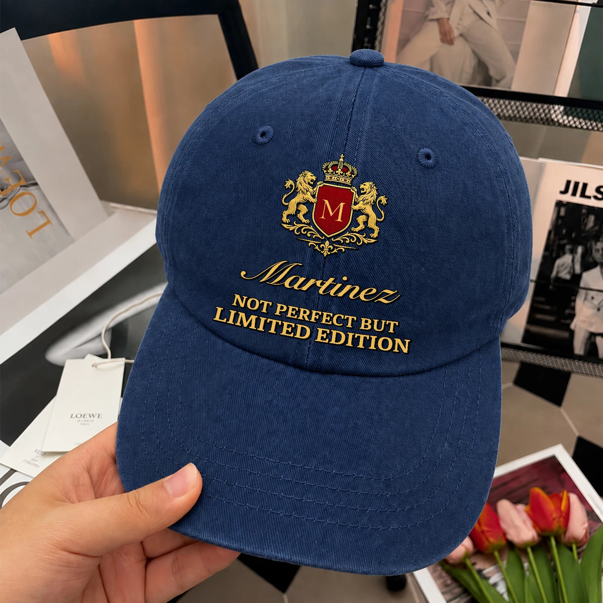 Not Perfect But Limited Edition Royal Blue Washed Cap MARTINEZ 13K1 C133PF