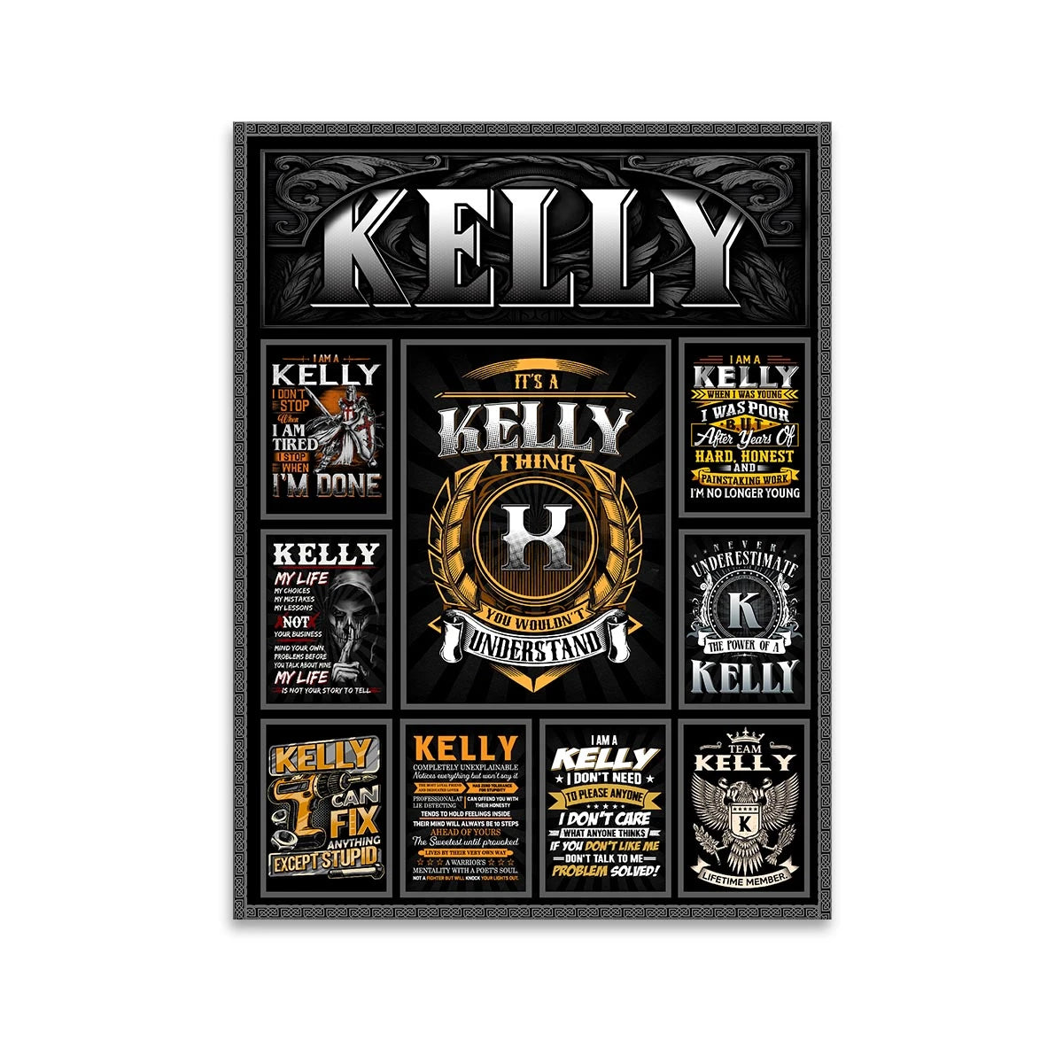 KELLY Personalized Sponge Floor Mat – Custom Printed Home Decor 13K1-AR2
