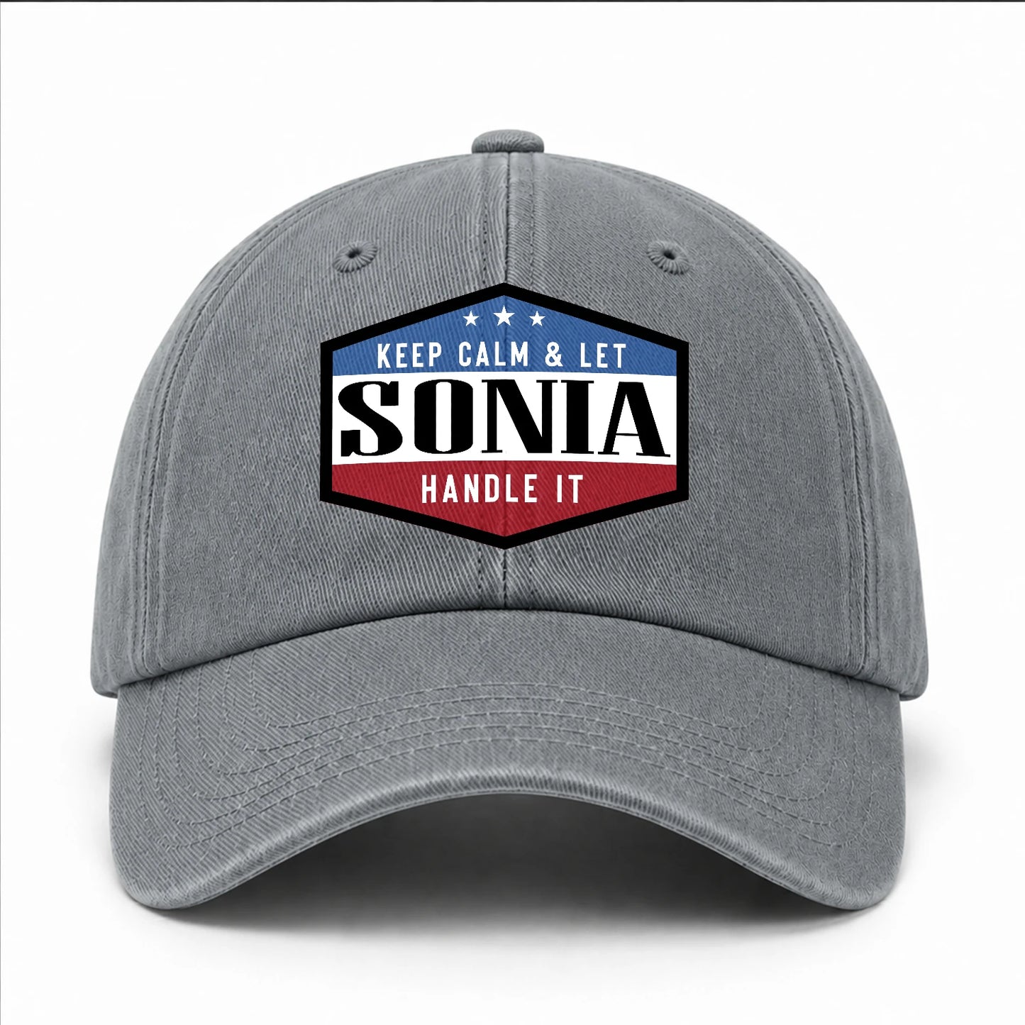 Keep Calm & Let Your Name Handle It Washed Cap SONIA 13K1 C87PF
