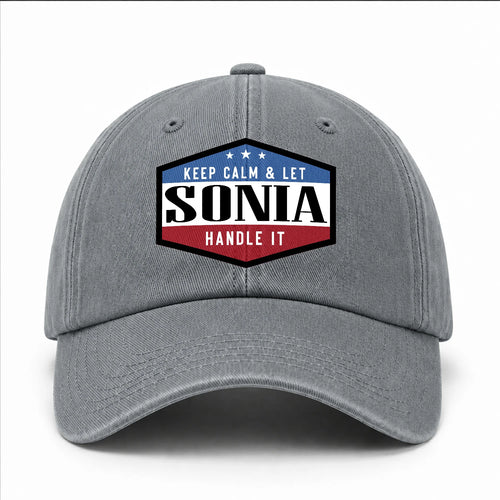 Keep Calm & Let Your Name Handle It Washed Cap SONIA 13K1 C87PF