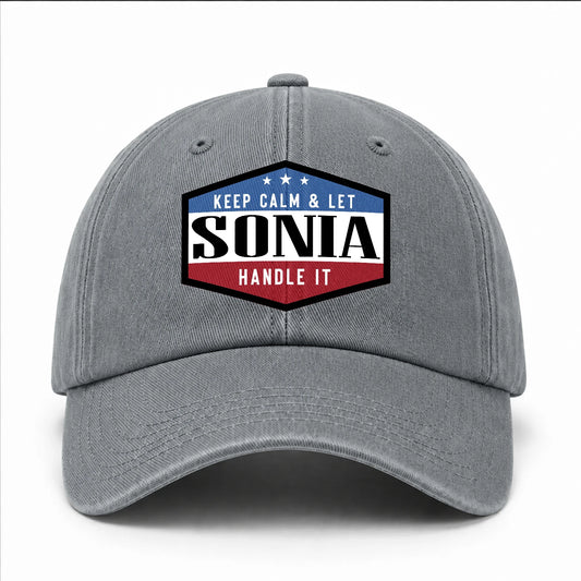 Keep Calm & Let Your Name Handle It Washed Cap SONIA 13K1 C87PF