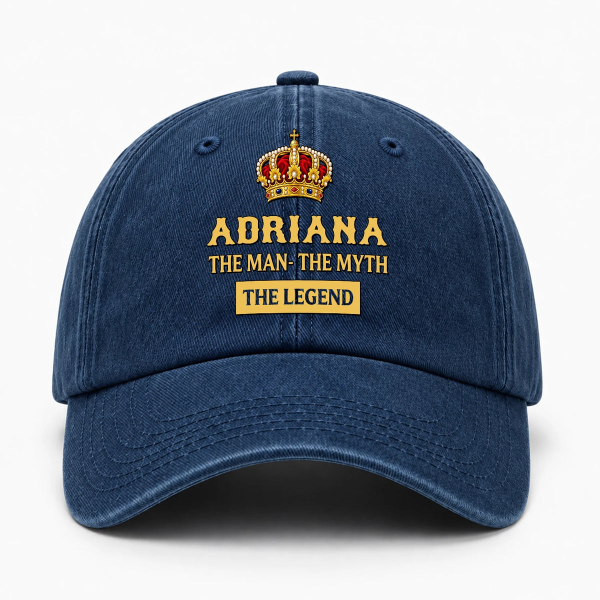 The Man The Myth The Legend King Crown Washed Cap ADRIANA 13K1 C146PF