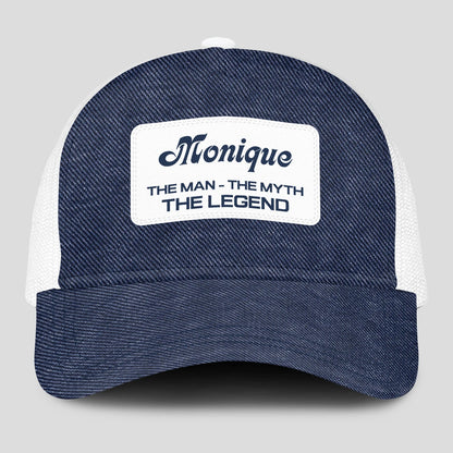 The Man The Myth The Legend Blue Denim Mesh Cap MONIQUE 13K1 C194PF