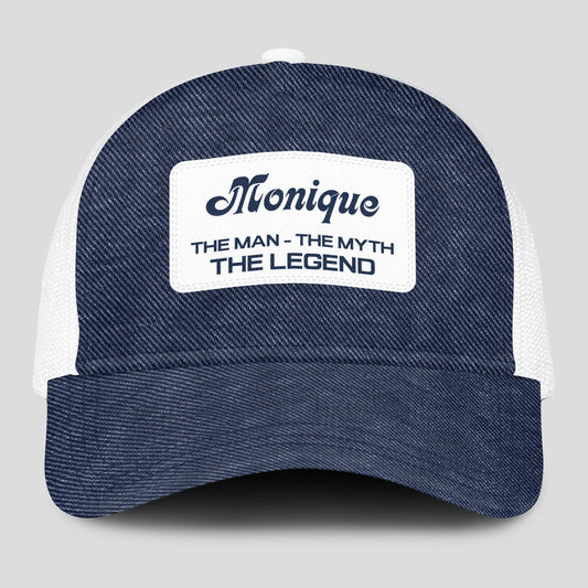 The Man The Myth The Legend Blue Denim Mesh Cap MONIQUE 13K1 C194PF