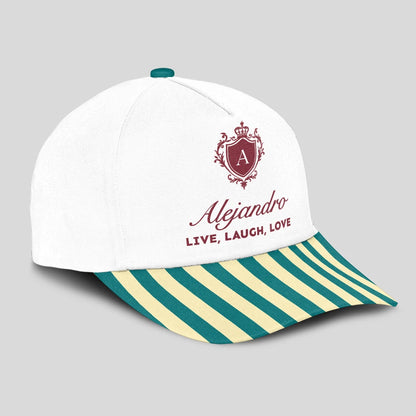 Live Laugh Love Green And Yellow Royal Cap ALEJANDRO 13K1 C122PF