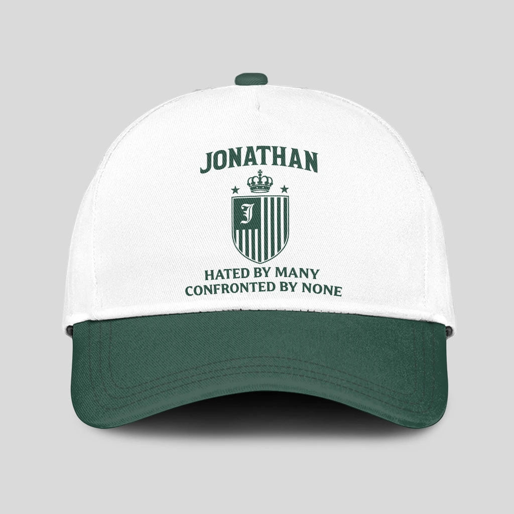 Hated By Many Confronted By None Luxury Logo Cap JONATHAN 13K1 C41PF