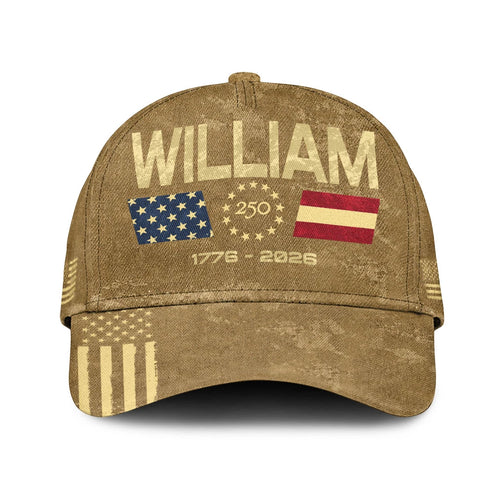 WILLIAM 13K1-C14PF 250th Anniversary Patriotic Baseball Cap 1776–2026