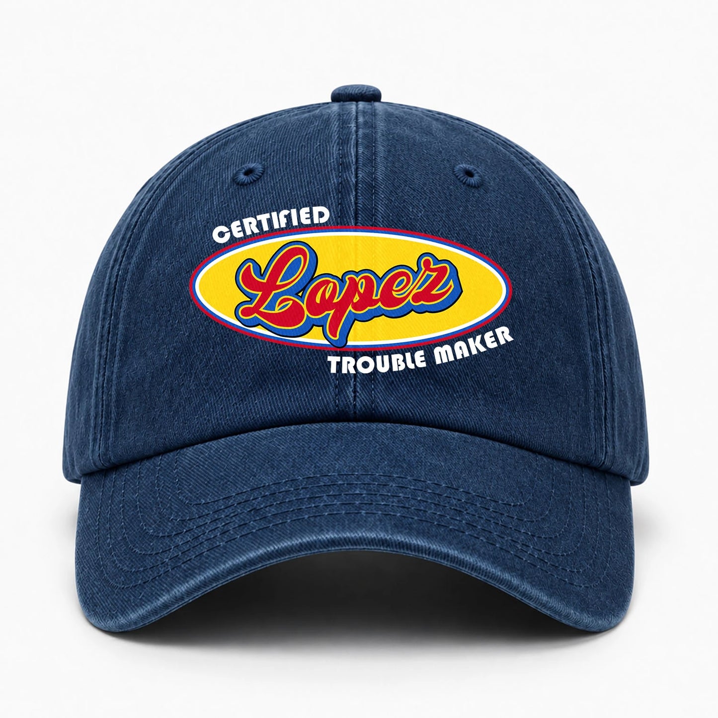 Certified Your Name Trouble Maker Washed Cap LOPEZ 13K1 C73PF