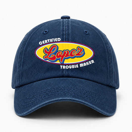 Certified Your Name Trouble Maker Washed Cap LOPEZ 13K1 C73PF
