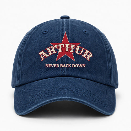 Never Back Down Western Blue Denim Cap ARTHUR 13K1 C61PF