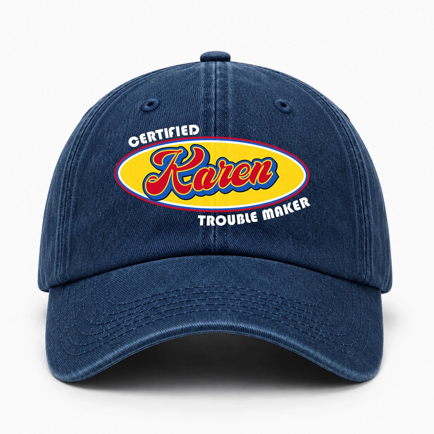Certified Your Name Trouble Maker Washed Cap KAREN 13K1 C73PF
