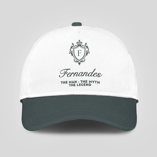 The Man The Myth The Legend Elegant Gray And White Cap FERNANDES 13K1 C170PF
