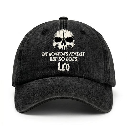 The Horrors Persist But So Does Your Name Cool Skull Washed Cap LEO 13K1 C134PF