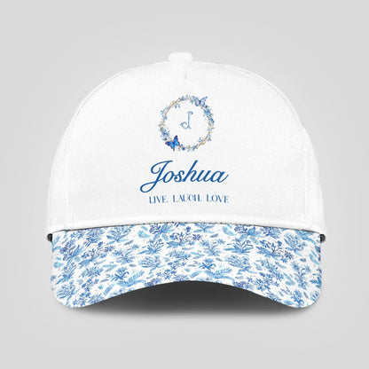 Live Laugh Love Blue Flowers Cap JOSHUA 13K1 C50PF