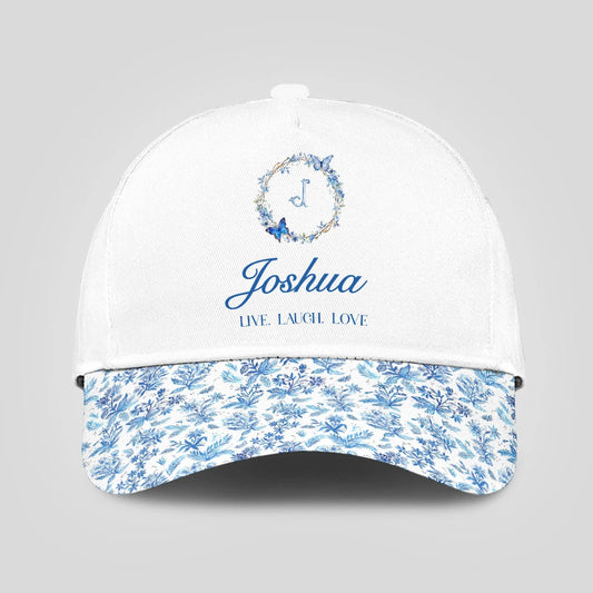 Live Laugh Love Blue Flowers Cap JOSHUA 13K1 C50PF