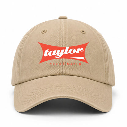 Trouble Maker Red Logo Washed Cap TAYLOR 13K1 C78PF