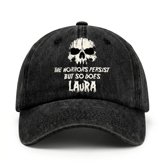 The Horrors Persist But So Does Your Name Cool Skull Washed Cap LAURA 13K1 C134PF