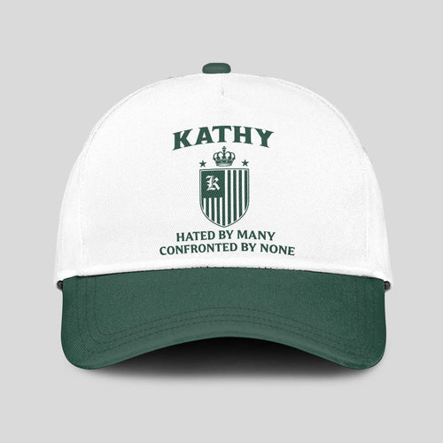 Hated By Many Confronted By None Luxury Logo Cap KATHY 13K1 C41PF
