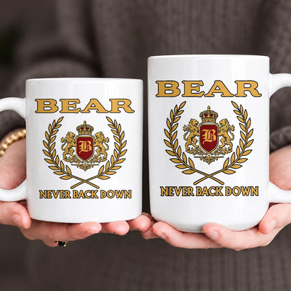 Never Back Down Royal Mug BEAR 13K1 MG22