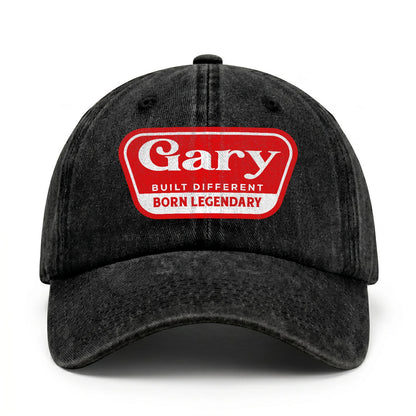 Built Different Born Legendary Red Logo Washed Cap GARY 13K1 C63PF