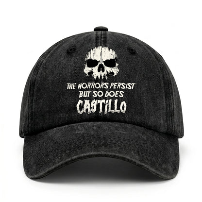 The Horrors Persist But So Does Your Name Cool Skull Washed Cap CASTILLO 13K1 C134PF