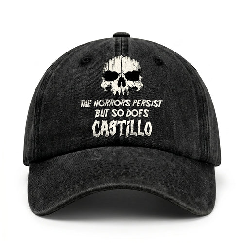 The Horrors Persist But So Does Your Name Cool Skull Washed Cap CASTILLO 13K1 C134PF