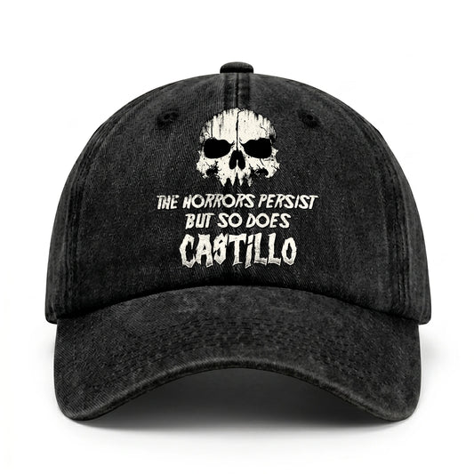 The Horrors Persist But So Does Your Name Cool Skull Washed Cap CASTILLO 13K1 C134PF