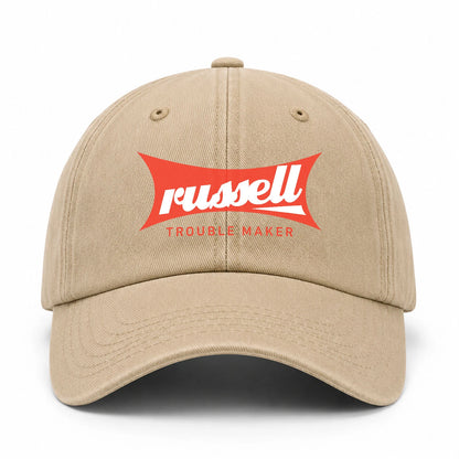 Trouble Maker Red Logo Washed Cap RUSSELL 13K1 C78PF