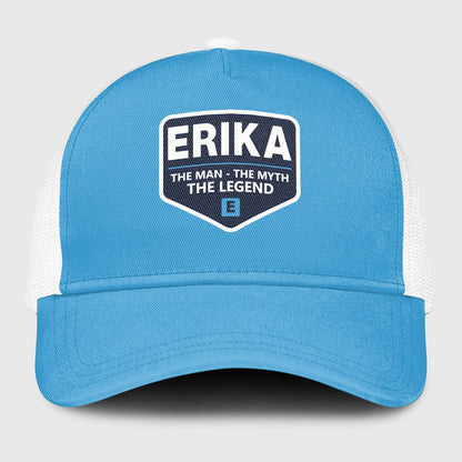 The Man The Myth The Legend Light Blue Mesh Cap ERIKA 13K1 C190PF