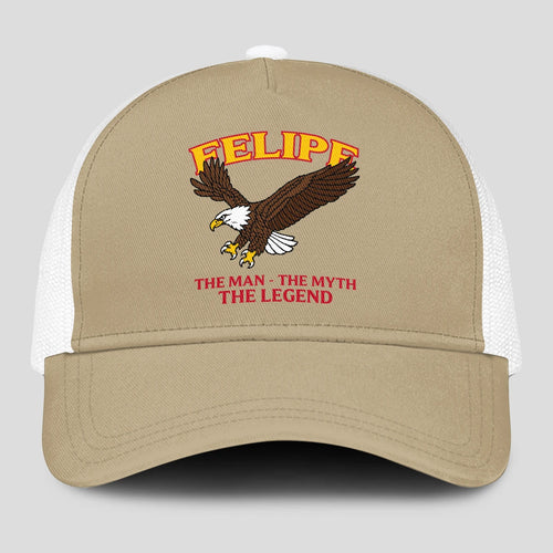 The Man The Myth The Legend Eagle Khaki Mesh Cap FELIPE 13K1 C210PF