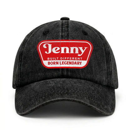 Built Different Born Legendary Red Logo Washed Cap JENNY 13K1 C63PF