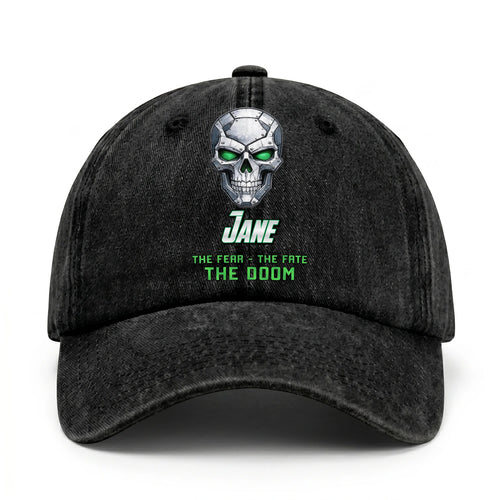 The Fear The Fate The Doom Skull Washed Cap JANE 13K1 C99PF