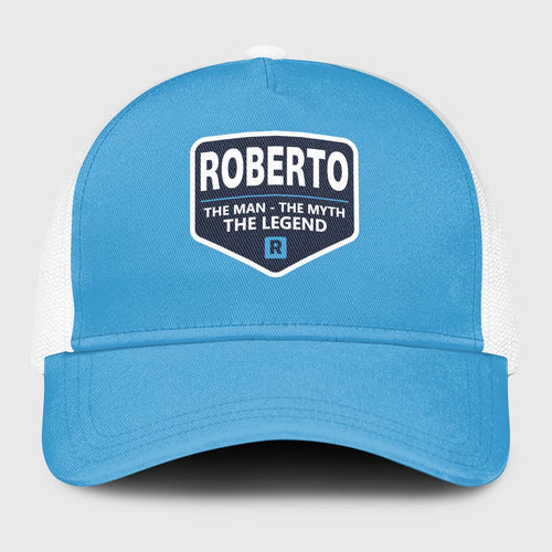 The Man The Myth The Legend Light Blue Mesh Cap ROBERTO 13K1 C190PF